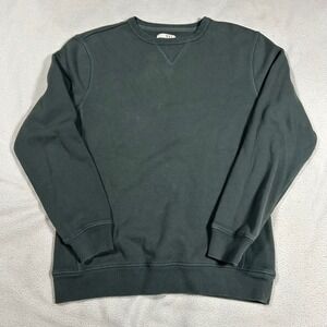 Taylor Stitch‎ Sweatshirt Women 36 Green French Terry Crewneck V-Stitch 2102CSGT